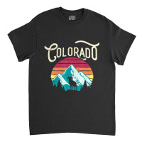 Retro Colorado Co Mountains Wildlife Bighorn Sheep Classic T-shirt | Artistshot