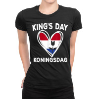 Koningsdag Netherlands 2022 Tulip Heart Kings Day Amsterdam T Shirt Ladies Fitted T-shirt | Artistshot