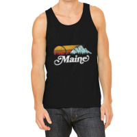 Retro Vibe Maine Vintage Mountains & Sun Tank Top | Artistshot