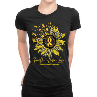 Endometriosis Awareness Awareness - Sunflower Faith Hope Love (2) Ladies Fitted T-shirt | Artistshot