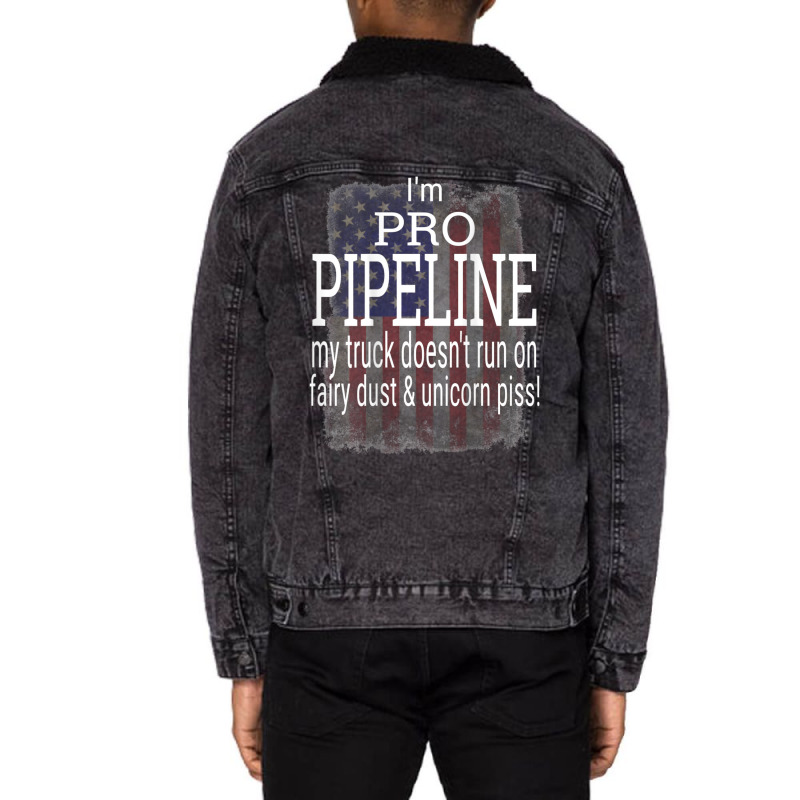 Hardworking Pipeliner Welder Faith Family Honor Country Unisex Sherpa-lined Denim Jacket | Artistshot