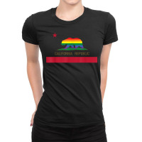 Lgbtq California Republic Rainbow Flag Gay Pride T Shirt Ladies Fitted T-shirt | Artistshot