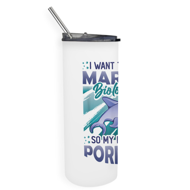 Marine Biologist Life Has Porpoise T Shirt Skinny Tumbler | Artistshot