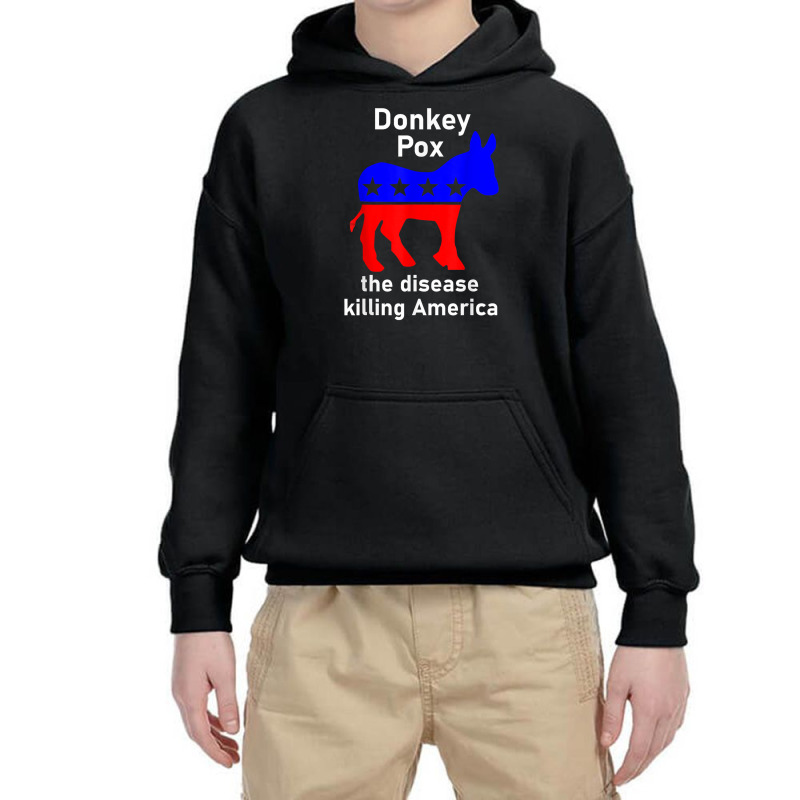 Donkey Pox Donkey Political Funny Satire Youth Hoodie by Mark E Phillips | Artistshot