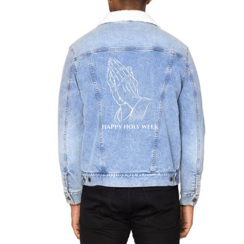 Christian Prayer, Easter Unisex Sherpa-lined Denim Jacket | Artistshot