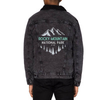 Rocky Mountain Vintage National Park Unisex Sherpa-lined Denim Jacket | Artistshot