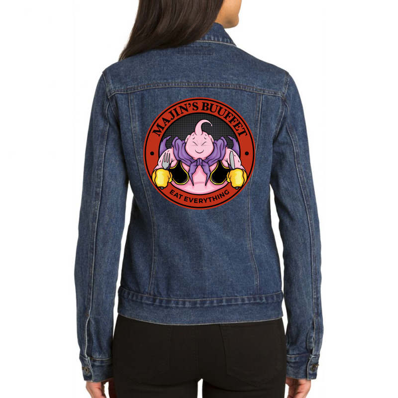 Majin's Buuffet Ladies Denim Jacket by mckeebeckett3l9yxd | Artistshot