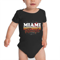 Fl Miami Retro Sunset Summer Florida State Florida Baby Bodysuit | Artistshot