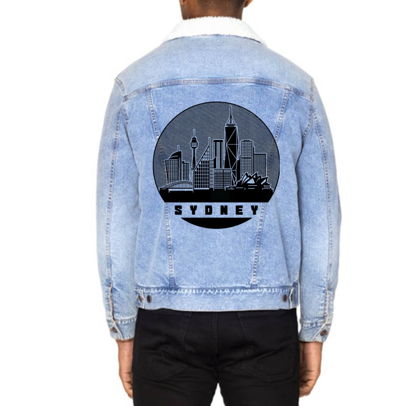 Sydney Australia Skyline-n6spv Unisex Sherpa-lined Denim Jacket | Artistshot