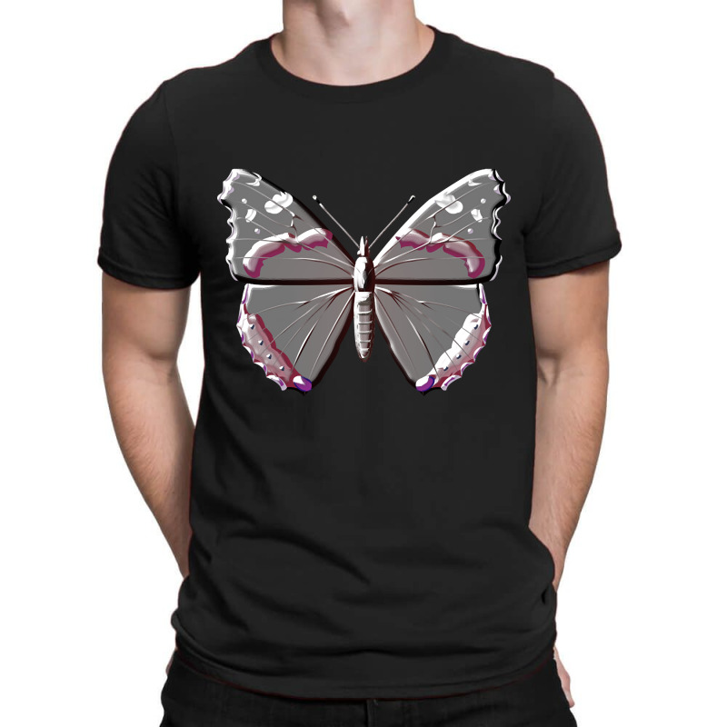 Grey Metallic Butterfly T-shirt | Artistshot