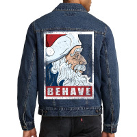 Behave   Santa Clau Men Denim Jacket | Artistshot