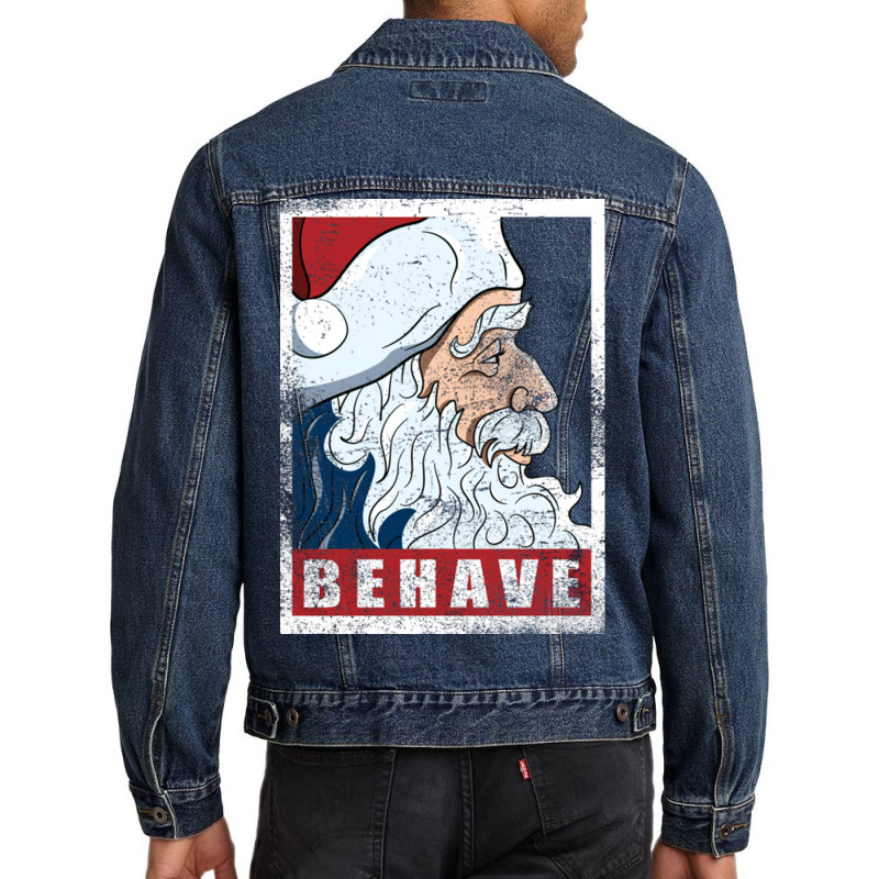 Behave   Santa Clau Men Denim Jacket | Artistshot