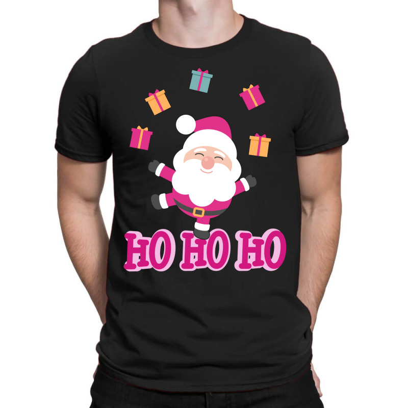 Christmas Pink Santa T-shirt | Artistshot