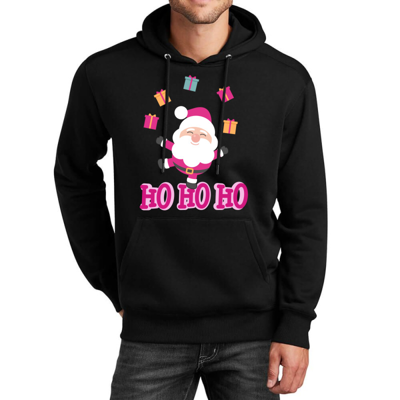 Christmas Pink Santa Unisex Hoodie | Artistshot