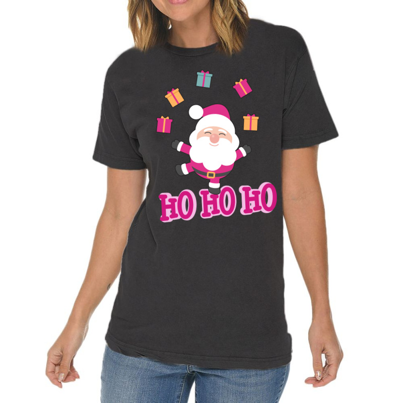 Christmas Pink Santa Vintage T-shirt | Artistshot