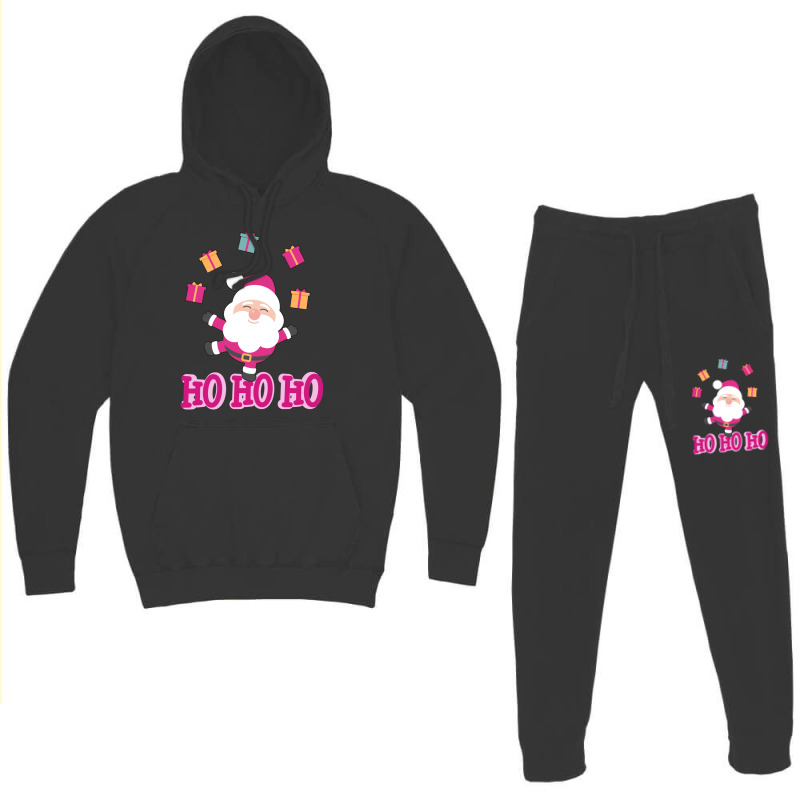 Christmas Pink Santa Hoodie & Jogger Set | Artistshot