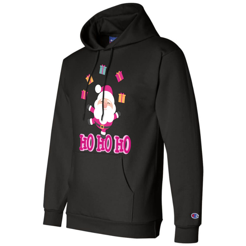 Christmas Pink Santa Champion Hoodie | Artistshot