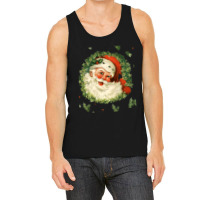 Christmas Retro Vintage Pink Santa Claus Art Tank Top | Artistshot