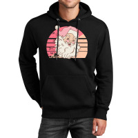 Christmas Retro Vintage Pink Santa Claus Unisex Hoodie | Artistshot