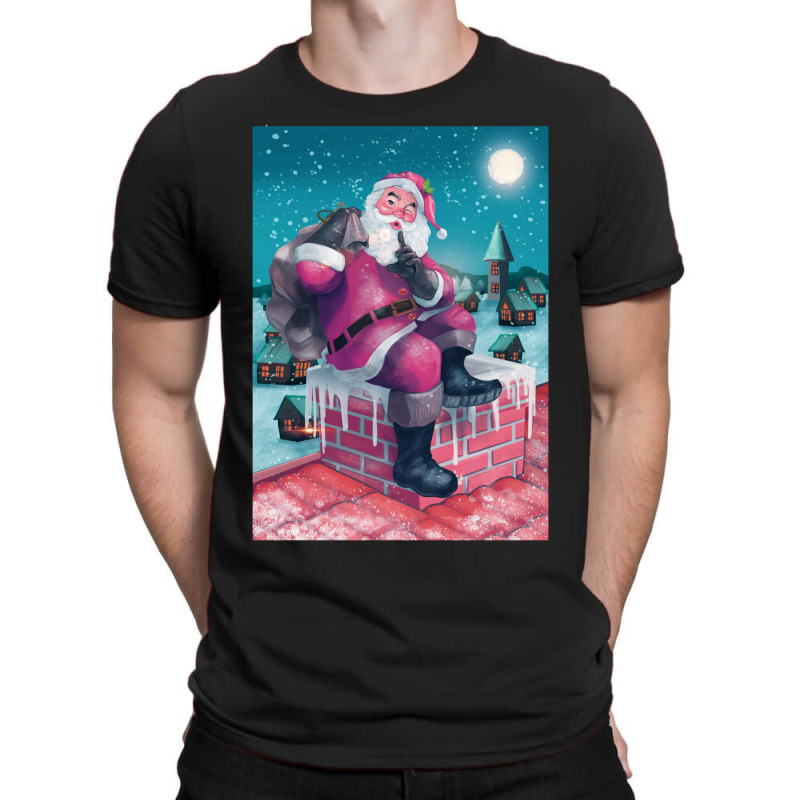 Christmas Vintage Pink Santa Claus T-shirt | Artistshot