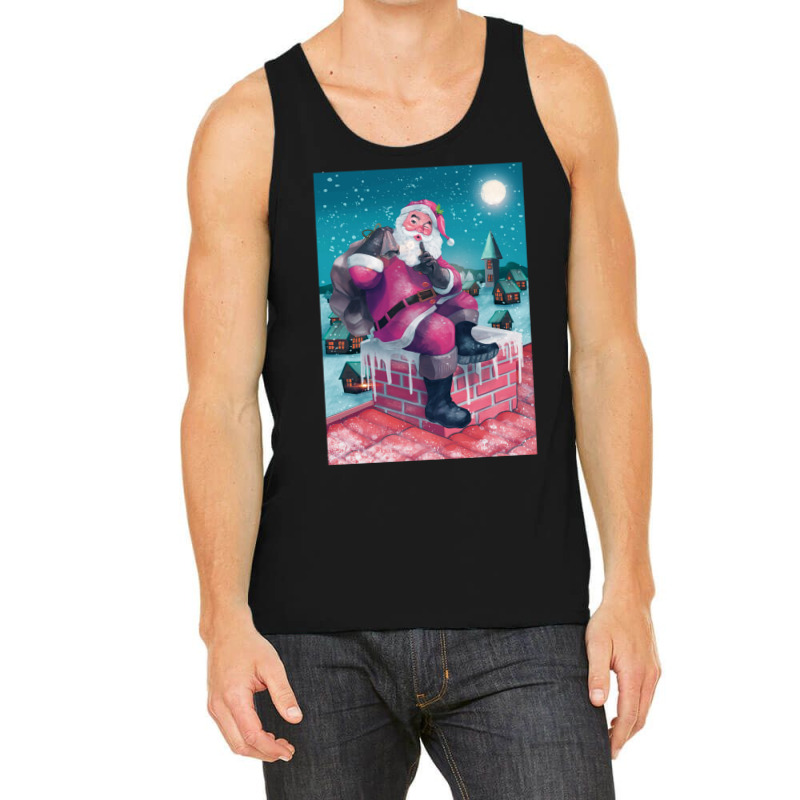 Christmas Vintage Pink Santa Claus Tank Top | Artistshot