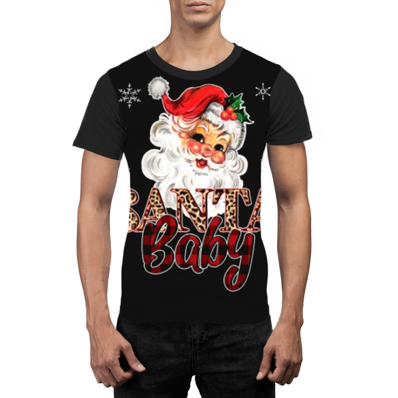 Christmas Vintage Santa Leopard Plaid Graphic T-shirt | Artistshot