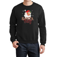 Christmas Vintage Santa Leopard Plaid Crewneck Sweatshirt | Artistshot