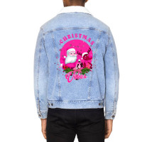 Vintage Santa Christmas Vibes Unisex Sherpa-lined Denim Jacket | Artistshot