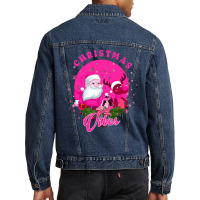 Vintage Santa Christmas Vibes Men Denim Jacket | Artistshot