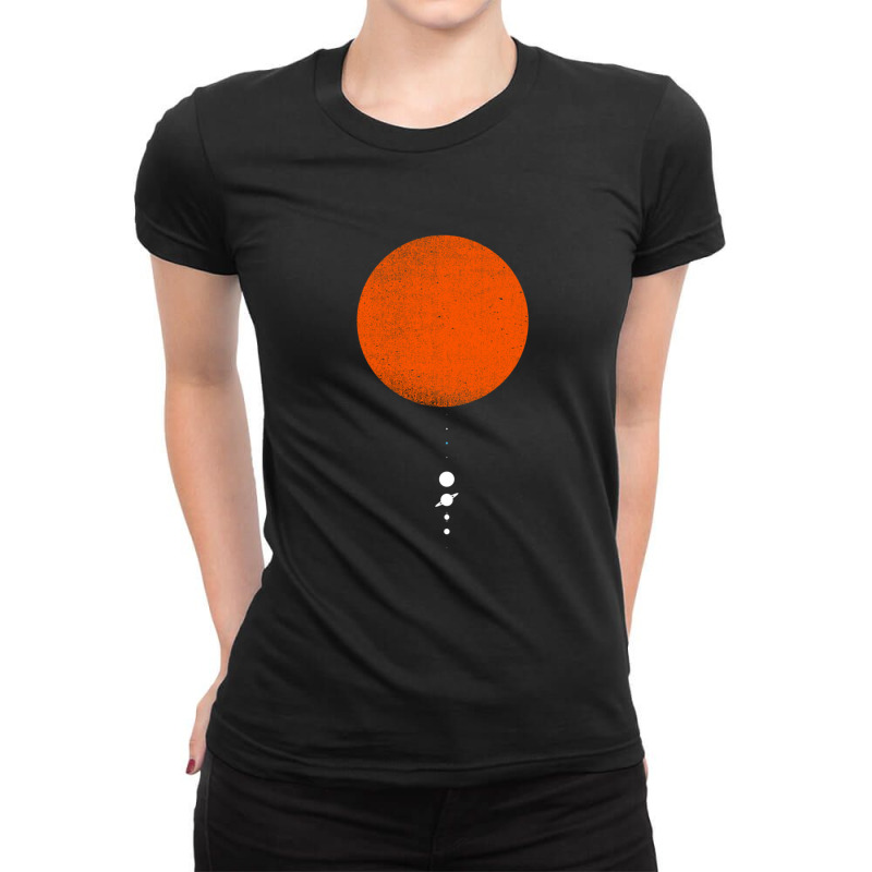 Minimal Solar System Ladies Fitted T-Shirt by JosephCatalano | Artistshot