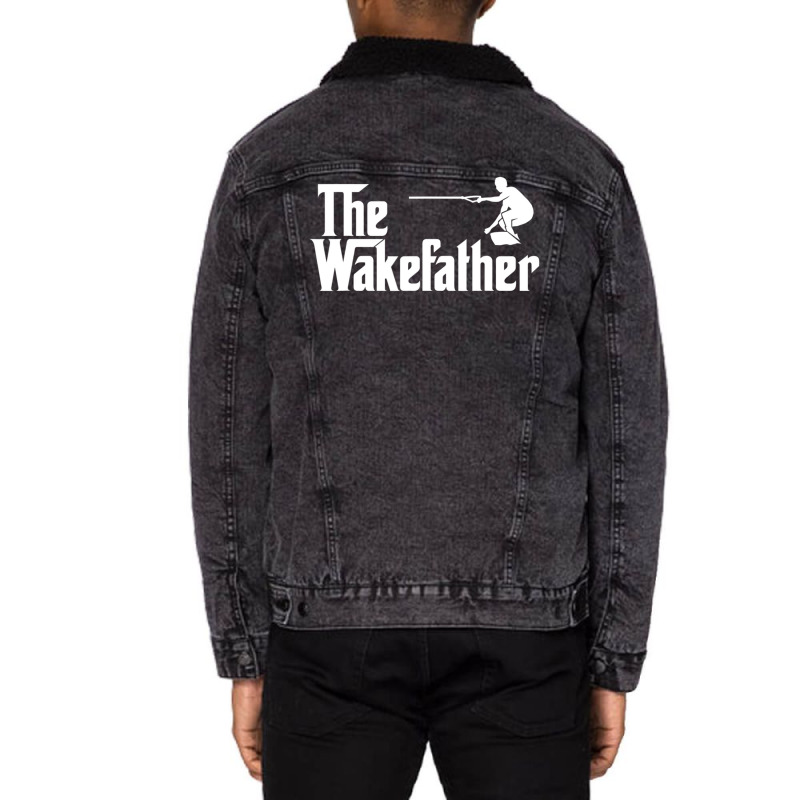 The Wake Father Wakeboard Skurfer Unisex Sherpa-lined Denim Jacket | Artistshot