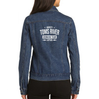 Toms River Drinking Team Captain New Jersey Beer Lover Nj Ladies Denim Jacket | Artistshot