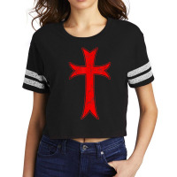 Knights Templar Crusader Distressed Cross Medieval Ring Scorecard Crop Tee | Artistshot