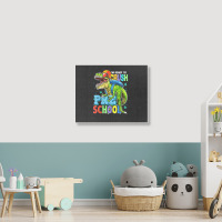 I'm Ready To Crush Preschool Dinosaur Back To School Kids Landscape Canvas Print | Artistshot