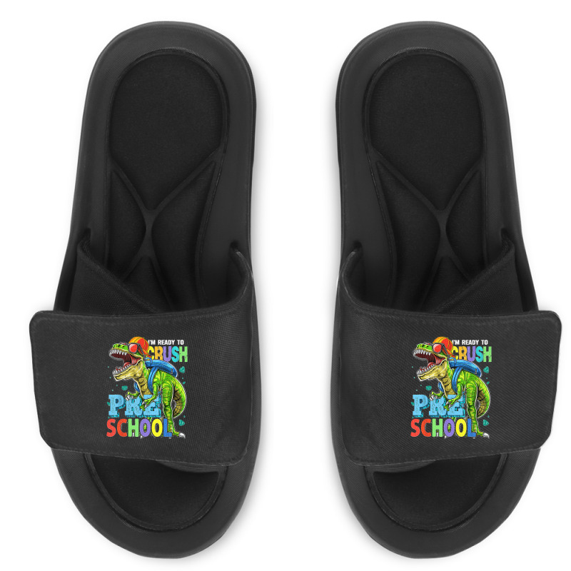 I'm Ready To Crush Preschool Dinosaur Back To School Kids Slide Sandal by JOSEPHDOMINICWILLIS | Artistshot