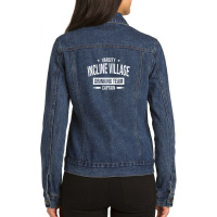 Incline Village Drinking Team Captain Nevada Beer Lover Nv Ladies Denim Jacket | Artistshot