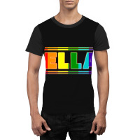 Hella Proud In Rainbow Flag Colors  Lgbt Gay Pride Month  Tshirt Graphic T-shirt | Artistshot