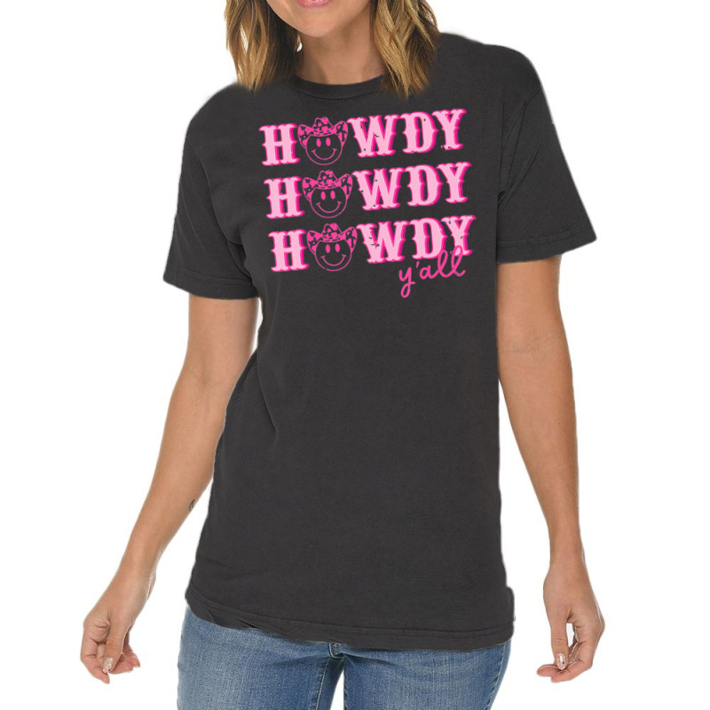 Howdy Yall Rodeo Western Country Southern Cowgirl & Cowbo Vintage T-Shirt by Boomtea | Artistshot