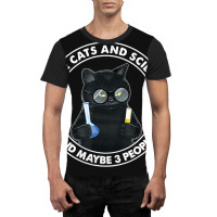 I Like Cats And Science And Maybe 3 People Graphic T-shirt | Artistshot