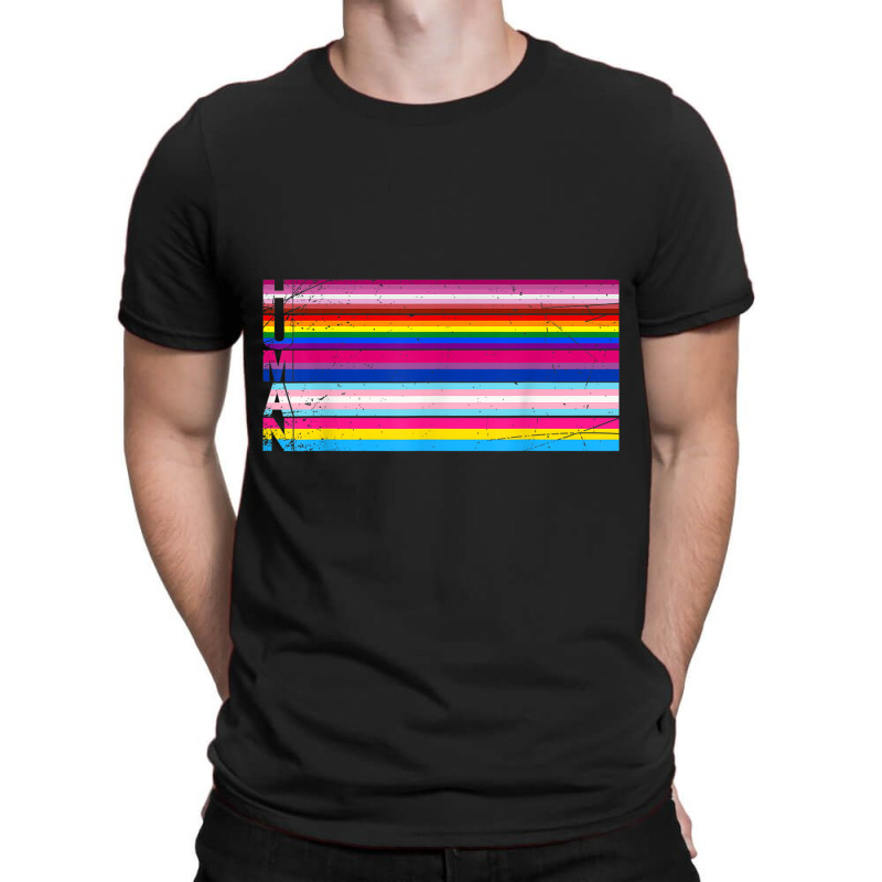 Human Flag Lgbt Pride Tshirt Funny Lesbian Gay Pride Gifts T-shirt | Artistshot