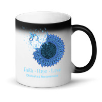 Sunflower Faith Hope Love Diabetes Awareness Diabetic Gifts Long Sleev Magic Mug | Artistshot