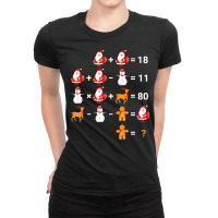 Mathematical Equations Quiz Funny Math Teacher Christmas T Shirt Ladies Fitted T-shirt | Artistshot