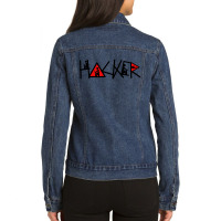 Program Computer Work Ladies Denim Jacket | Artistshot