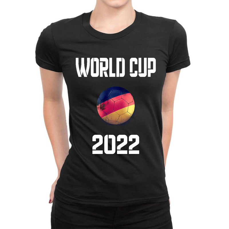 Germany Football Shirt Cup Tournament 2022-thwn2 Ladies Fitted T-Shirt by Irene West | Artistshot