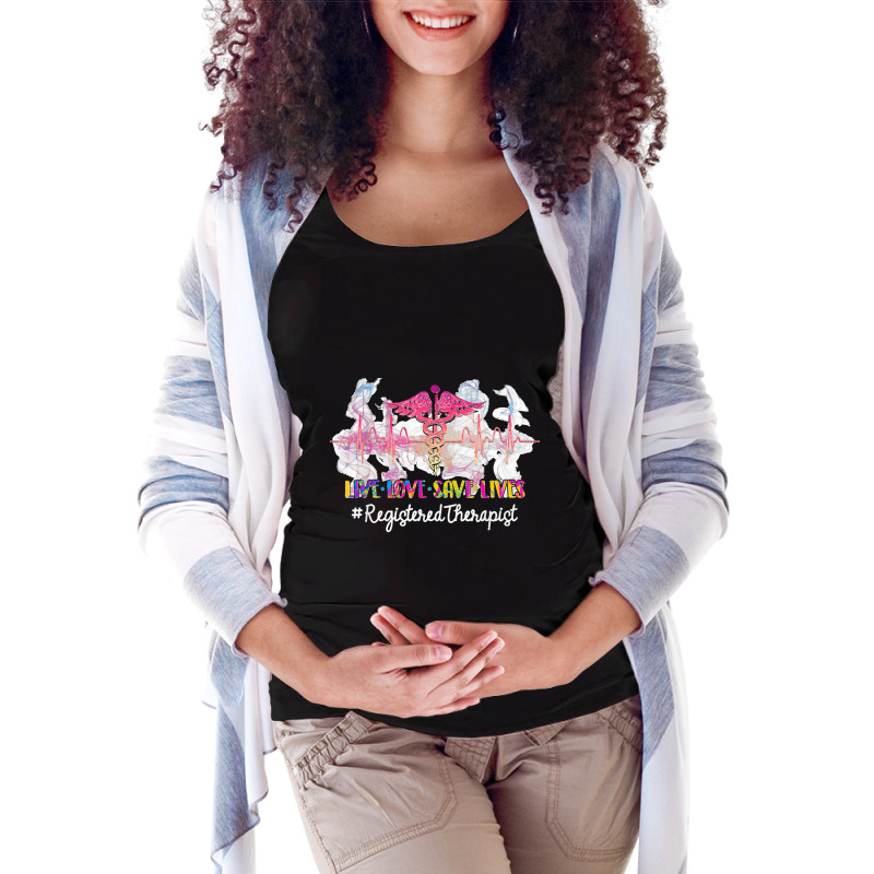 Live Love Save Lives Registered Therapist Heartbeat Nurse Maternity Scoop Neck T-shirt | Artistshot