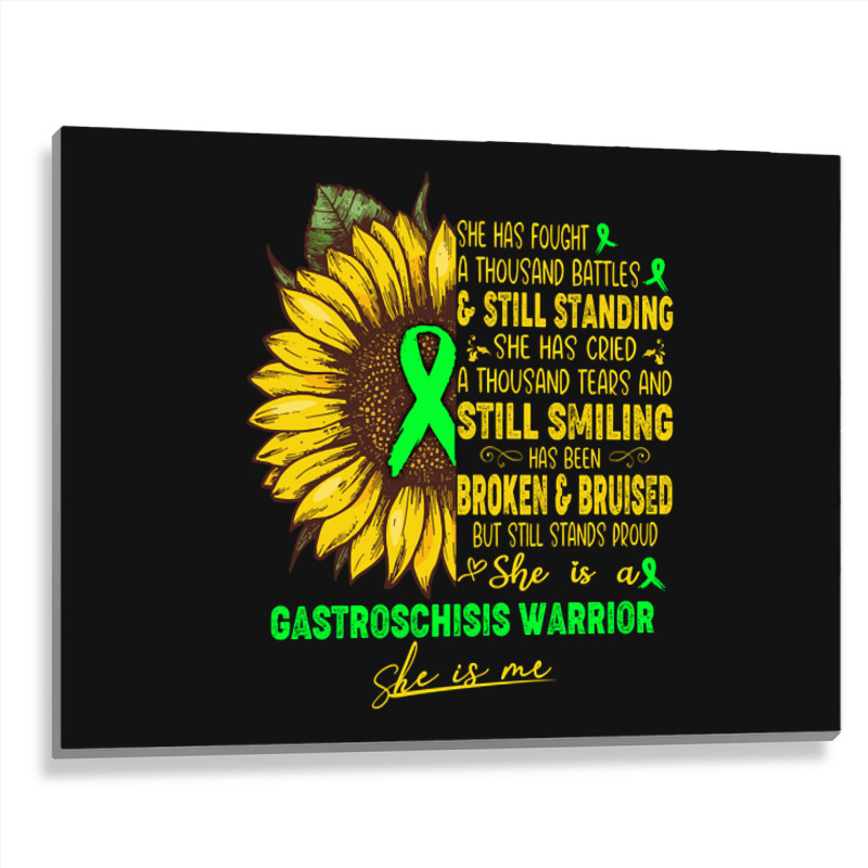 Gastroschisis Awareness She Is A Gastroschisis Warrior She Is Me Metal Print Horizontal | Artistshot