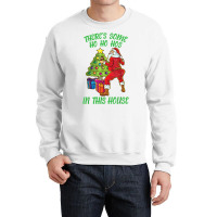 There's Some Ho Ho Hos In This House Santa Claus Twerk Dance T Shirt Crewneck Sweatshirt | Artistshot