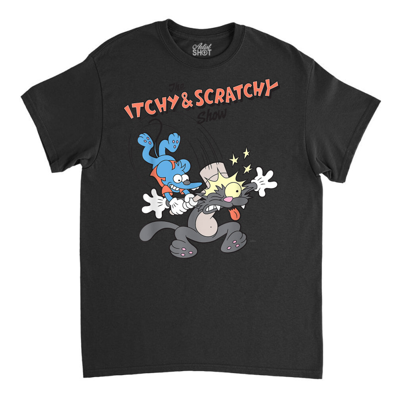 Us The Simpsons Itchy & Scratchy Hammer 01 Heather Grey H T Shirt Classic T-shirt | Artistshot