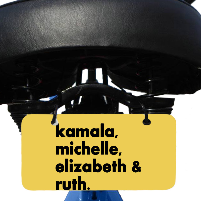 Kamala Michelle Rbg Elizabeth Ruth Bicycle License Plate | Artistshot