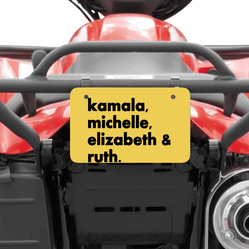 Kamala Michelle Rbg Elizabeth Ruth Atv License Plate | Artistshot